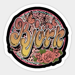 Great Gift Woman Flowers Proud Name Christmas 70s 80s 90s Sticker